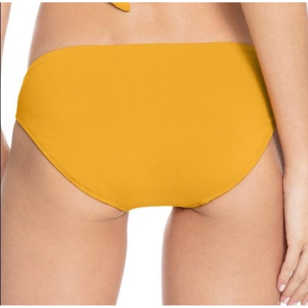 Robin Piccone Womens Mustard Yellow Luca Cutout Bikini Bottoms Size S - Picture 2 of 5